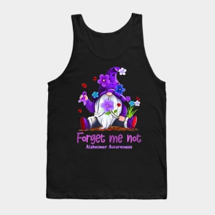 Forget Purple Gnome Me Not Purple Alzheimer's Awareness Tank Top